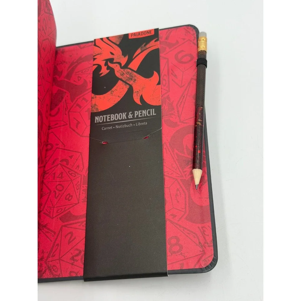 Dungeons & Dragons Player's Notebook Paladone 200 Pages Hardcover Pencil D&D